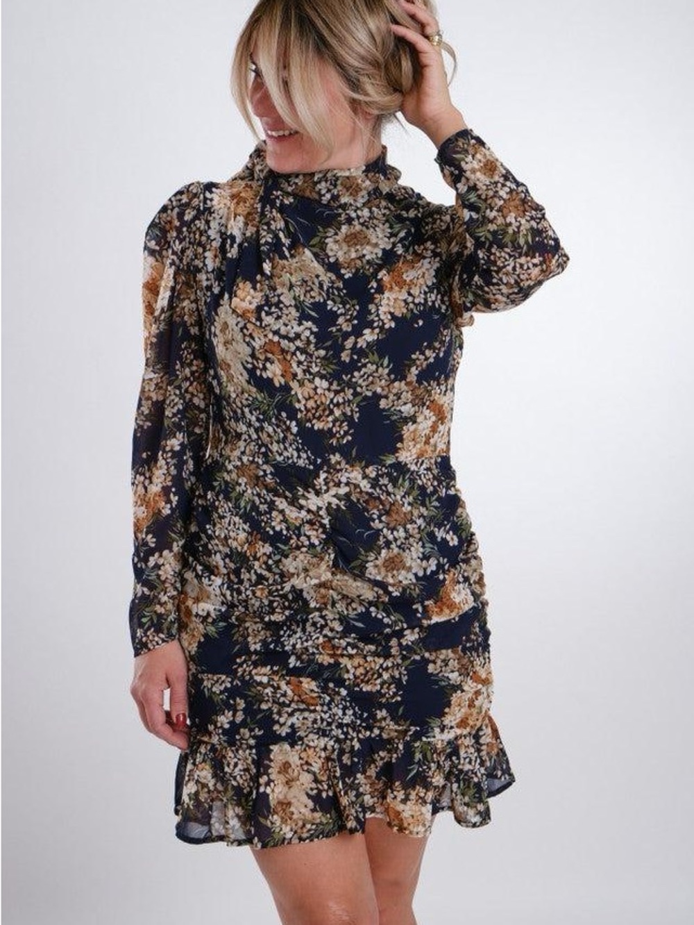MINKPINK Brigitte Floral Navy Mini Dress
